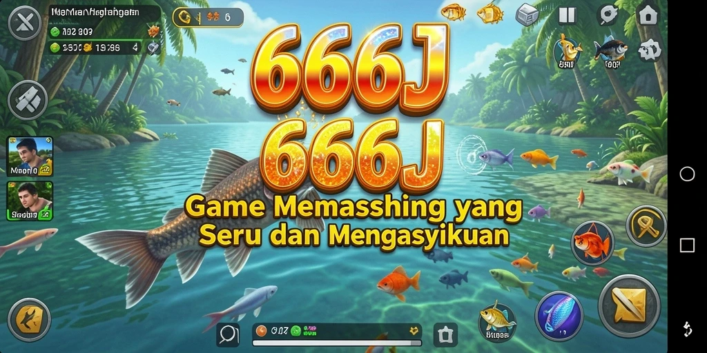Screenshot gameplay 666J yang menampilkan aksi memancing yang seru.
