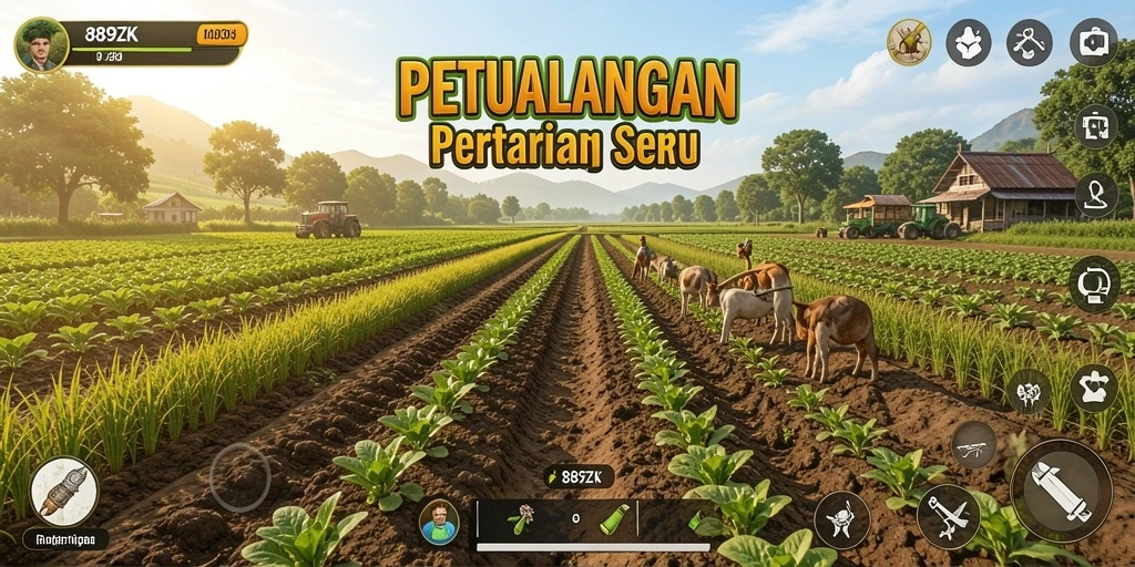 Tampilan gameplay menarik di dunia pertanian 889ZK.