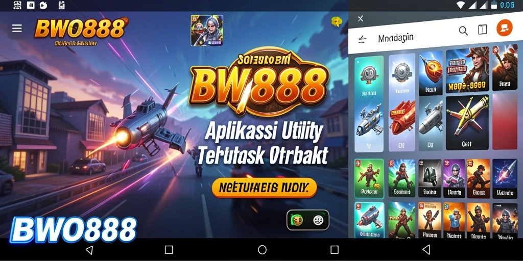 Screenshot BWO888 menunjukkan alat-alat utility yang mudah digunakan.