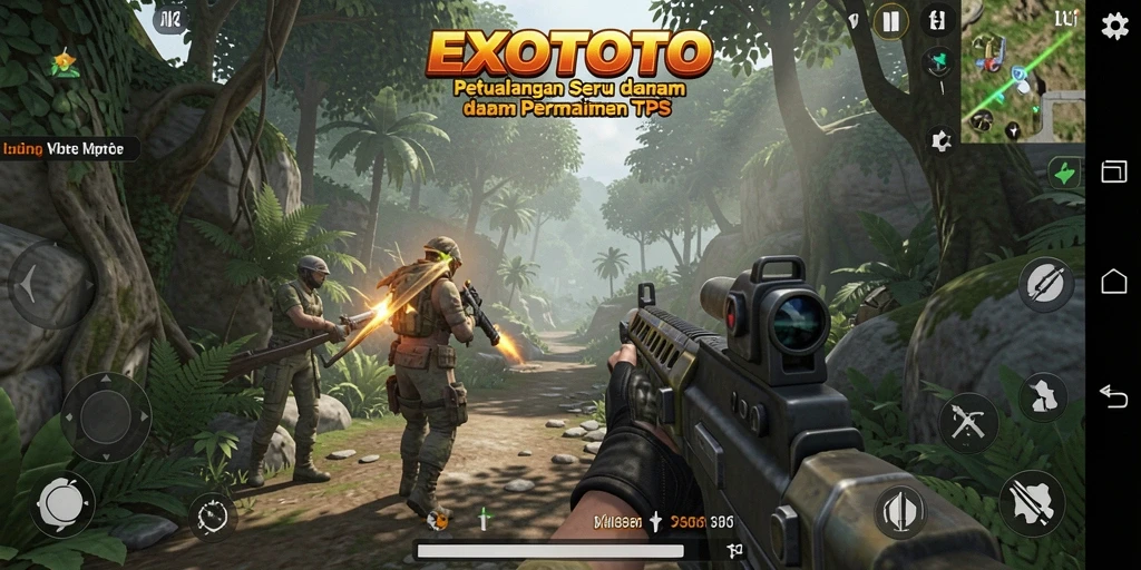 Screenshot gameplay menunjukkan aksi seru dalam <strong>EXOTOTO</strong> dengan grafis memukau.