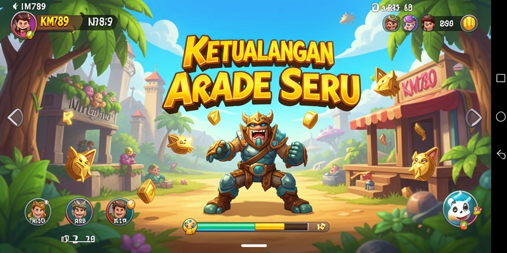 Screenshot KM789 menampilkan aksi gameplay arcade yang seru dan penuh tantangan.