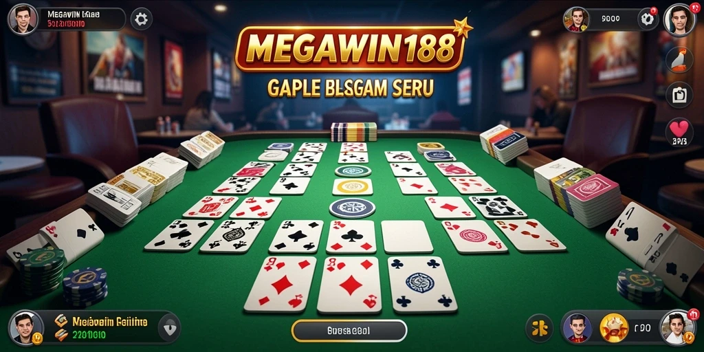 Screenshot gameplay MEGAWIN188 dengan tampilan Gaple yang menarik.