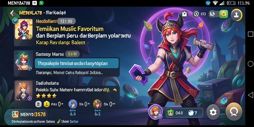 Screenshot gameplay dari MENYALA78 yang menunjukkan fitur permainan musik.