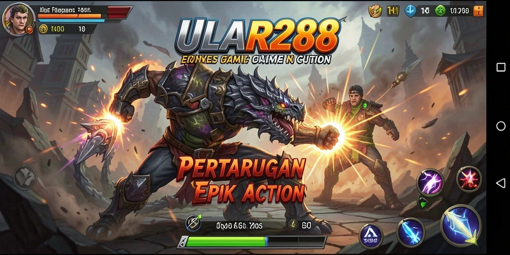 Gameplay ULAR288 menampilkan pertarungan yang dinamis dan seru.