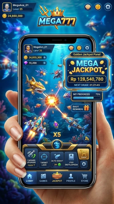 Tampilan utama aplikasi mega777 dengan berbagai pilihan unduhan.