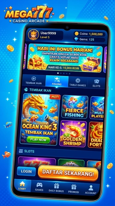 Fitur menarik dalam aplikasi mega777.